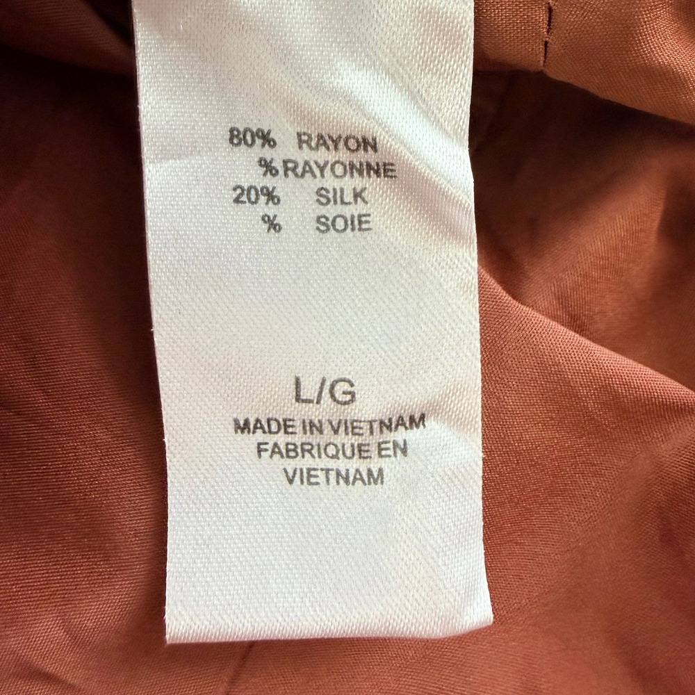 Gianni Bini Brown Velvet Hook Front Jacket Women's Large Rayon Silk Blend - Picture 6 of 12